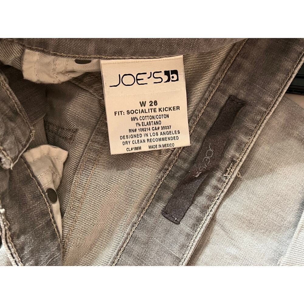 joe's women mid rise gray straight fit jeans sz 26 socialite kicker - Picture 8 of 10